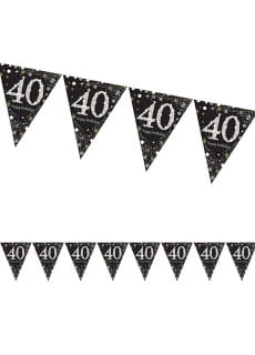 Girlanda na 40 urodziny HAPPY BIRTHDAY Sparkling