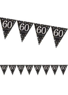 Girlanda flagi 60 HAPPY BIRTHDAY Sparkling