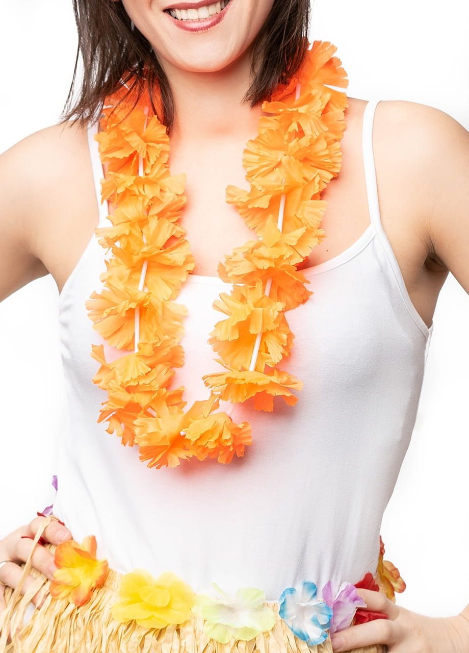 Girlanda hawajska FLO pomarańczowa