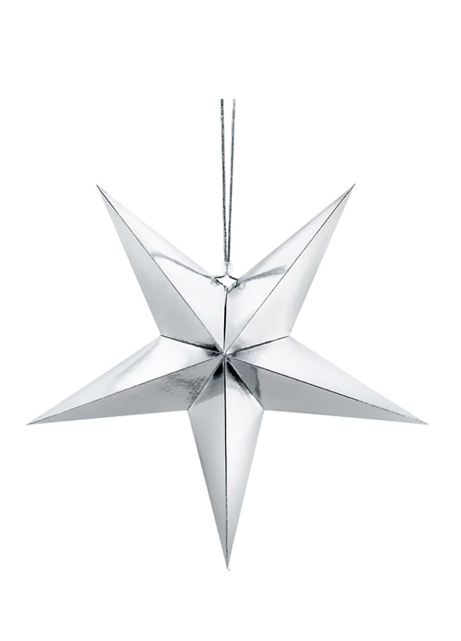 Gwiazda papierowa srebrna 45cm