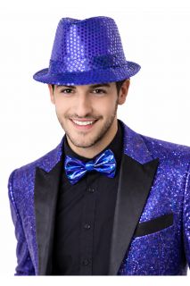 Kapelusz cekinowy granatowy kapelusz z cekinami cekinowy kapelusz sylwestrowy