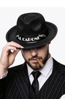 Kapelusz gangsterski AL CAPONE czarny