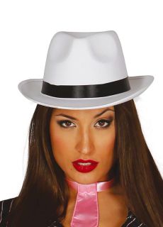 Kapelusz GANGSTERSKI bia�y