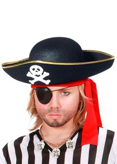 Dzieci�cy KAPELUSZ PIRACKI czarny kapelusz pirata dla dziecka kapelusz piracki dla dzieci czapka pirata dla dzieci