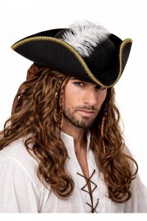 Kapelusz piracki z pi�rkiem kapelusz pirata czapka pirata piracki kapelusz czapka piracka