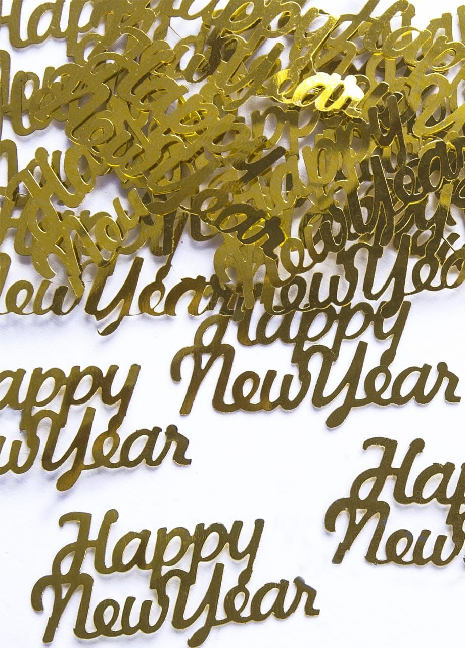 Konfetti HAPPY NEW YEAR sylwestrowe dekoracje na stół