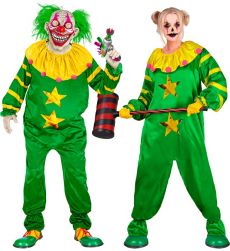 Str�j na Halloween STRASZNY KLAUN zielony - L str�j klauna na halloween przebranie klauna str�j strasznego klauna