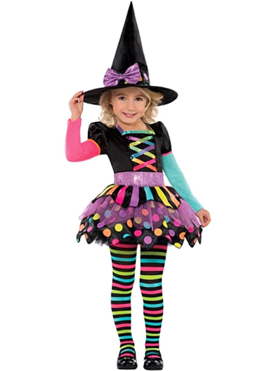 Kostium na Halloween dla dziewczynki STRÓJ CZAROWNICY