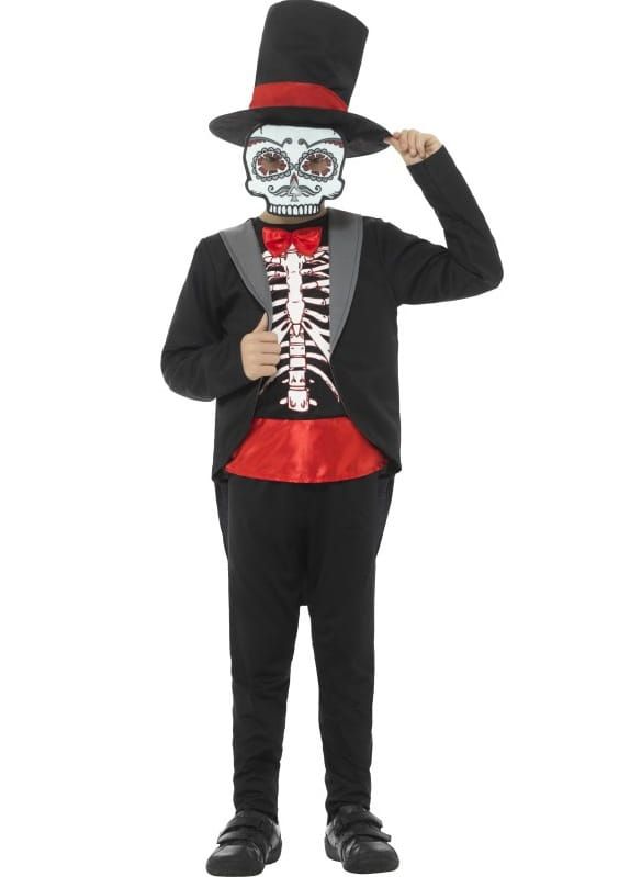 Strój na Halloween dla dzieci DIA DE LOS MUERTOS szkieletor