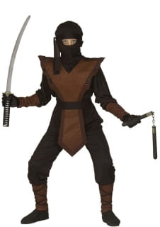 Strj NINJA brzowy dla dziecka 7-10 lat