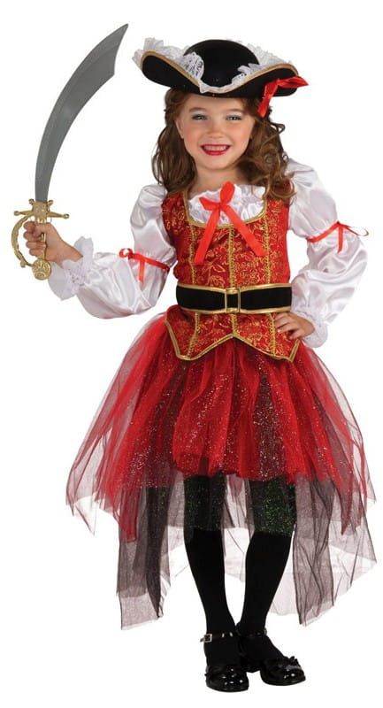 Strój pirata dla dziewczynki KAPITAN PIRATÓW 3-4 lata