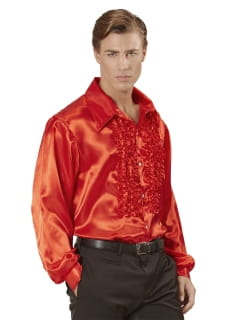 Koszula DISCO z abotem czerwona - XL