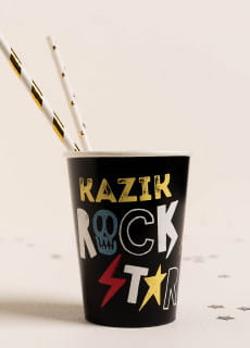 Kubeczki urodzinowe ROCKSTAR personalizowane (8szt.)