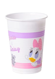 Kubeczki plastikowe jednorazowe DISNEY BABY rowe (8szt.)