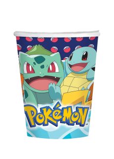 Papierowe kubeczki na URODZINY POKEMON 250ml (8szt.)