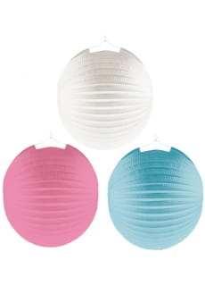 Lampiony PASTELOWE 25cm (3szt.)