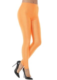Leginsy z lycr LATA 80. NEON pomaraczowe - L
