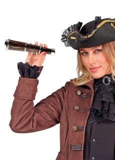 Br�zowa LUNETA PIRACKA luneta piracka dla dzieci piracka luneta dodatki do stroju pirata gad�ety pirackie