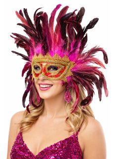 Maska karnawa�owa z pi�rami maska wenecka maska na karnawa� maska na sylwestra