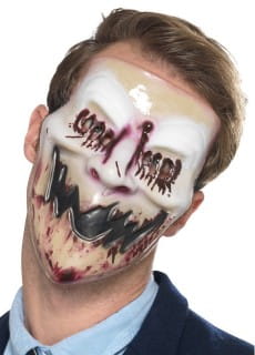Maska na halloween KRWAWY UMIECH maska plastikowa