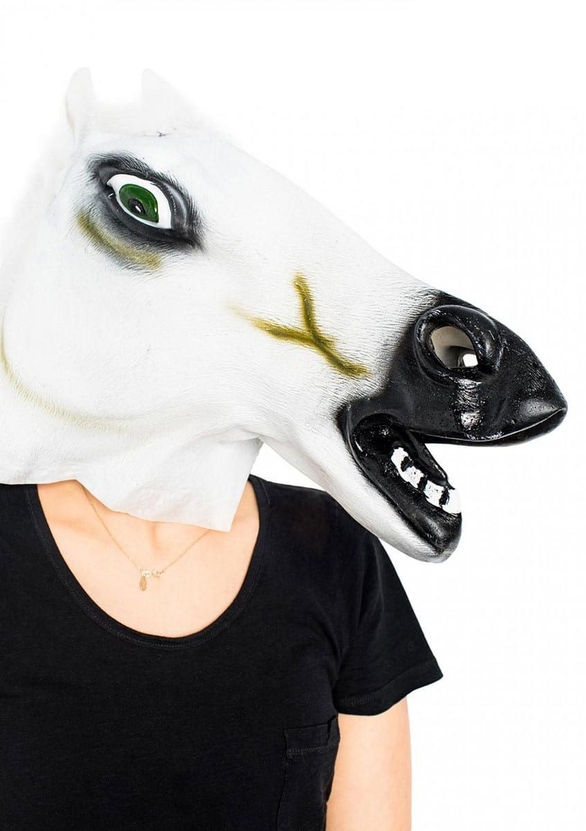 Maska konia - biała