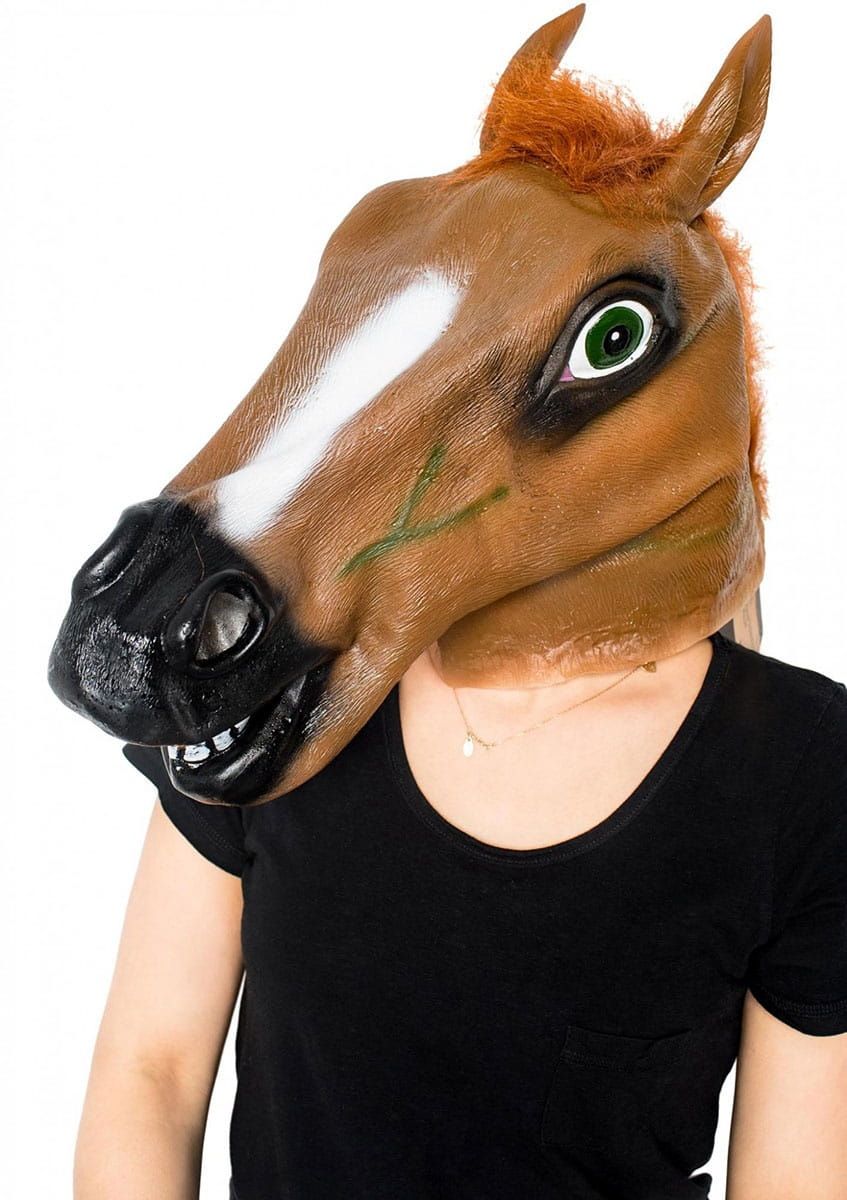 Maska konia - brąz