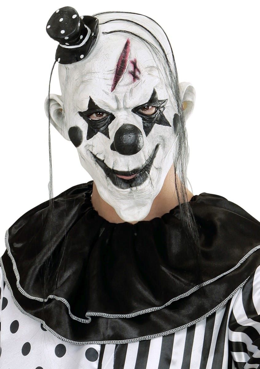 Maska klauna na Halloween ZABÓJCZY PIERROT