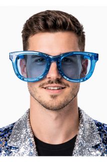 Mega okulary �wiec�ce LED niebieskie