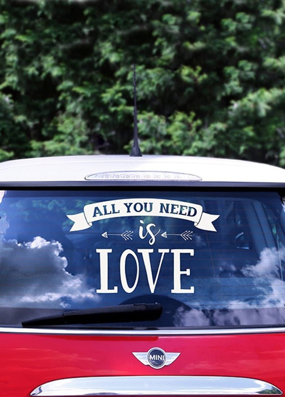 Naklejka na samochód ALL YOU NEED IS LOVE