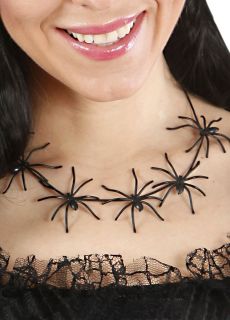 Naszyjnik na Halloween PAJKI dodatek do stroju czarownicy