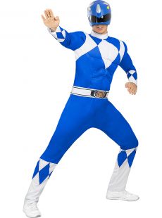 Niebieski kostium POWER RANGER - XL