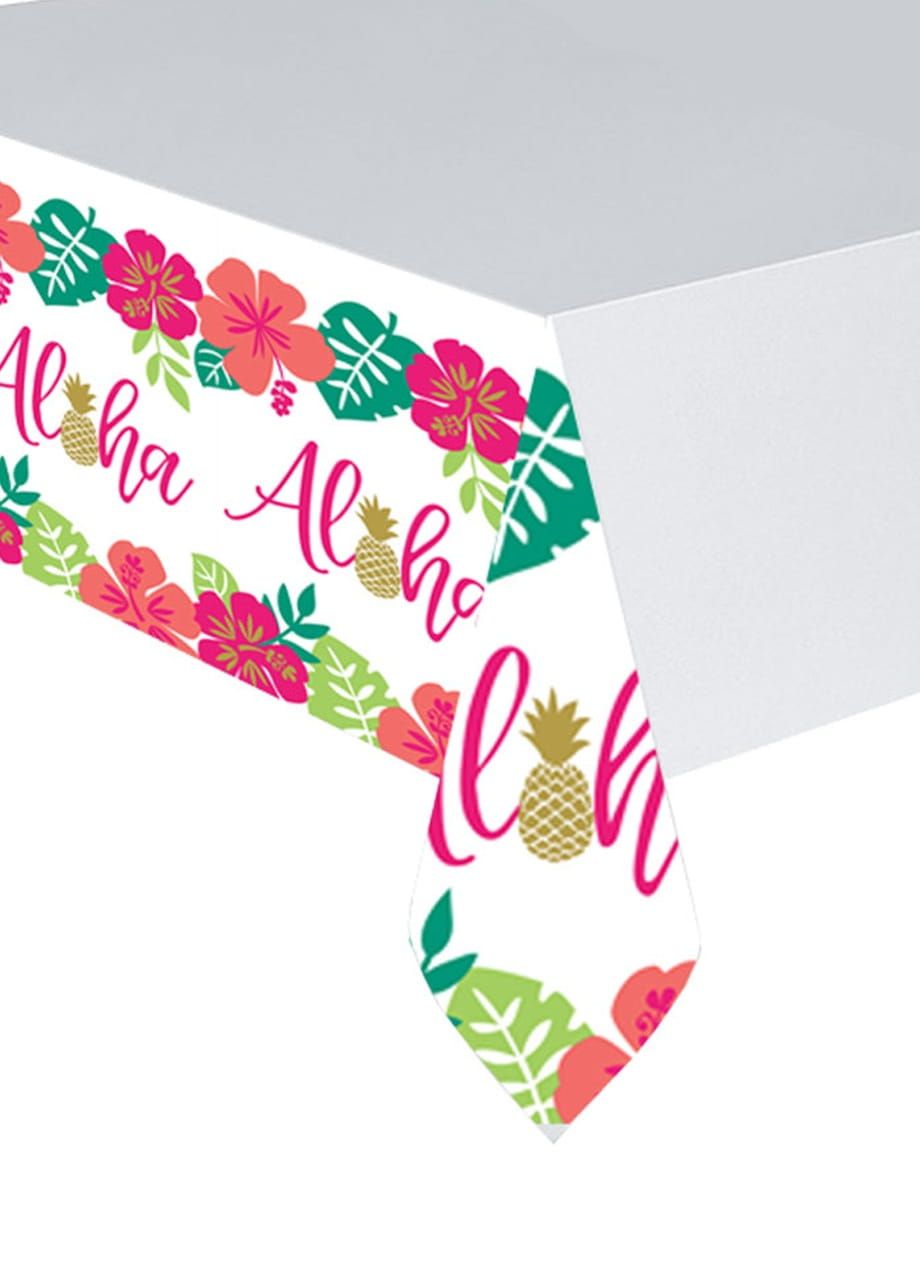 Obrus papierowy ALOHA na urodziny w stylu hawajskim