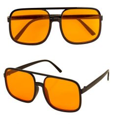 Okulary w stylu lat 90 HIP HOP pomara�czowe