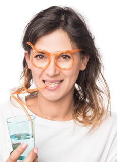 mieszne OKULARY SOMKI pomaraczowe
