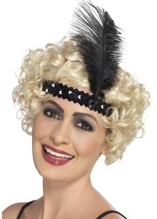 Opaska z pi�rkiem FLAPPER czarna 