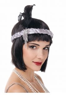 Opaska lata 20. CHARLESTON srebrna opaska na g�ow� lata 20 lata 20 opaska opaska na w�osy lata 20