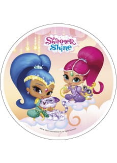 Opatek na tort SHIMMER &amp; SHINE dekoracja tortu dla dziewczynki 21cm