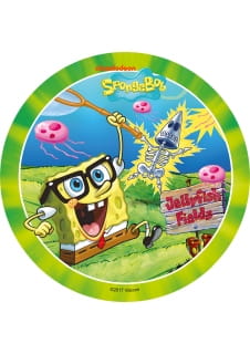 Opatek na tort dla dziecka SPONGEBOB KANCIASTOPORTY 21cm