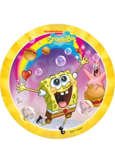 Opatek na tort SPONGEBOB Z PATRYKIEM ozdoba tortu 21cm