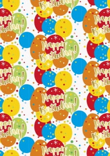 Papier do pakowania prezentw HAPPY BIRTHDAY