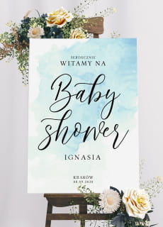 Personalizowana tablica powitalna BABY SHOWER boy