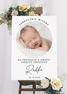 Personalizowana tablica powitalna NA CHRZEST