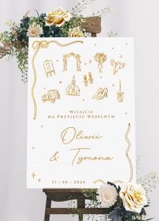 Personalizowana tablica powitalna NA WESELE