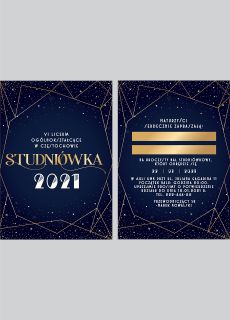 Personalizowane zaproszenia na studniwk ELEGANT