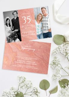 Personalizowane zaproszenie na 35 ROCZNIC� �LUBU ze zdj�ciami
