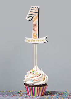 Personalizowany TOPPER CYFRA 1