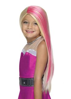 Dzieci�ca peruka BARBIE r�owe pasemka blond peruka dzieci�ca peruka dla dziewczynki peruka na bal przebiera�c�w