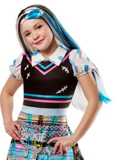 Peruka d�ugie w�osy MONSTER HIGH - FRNAKIE peruka Monster High kolorowa peruka dzieci�ca peruka dla dziewczynki