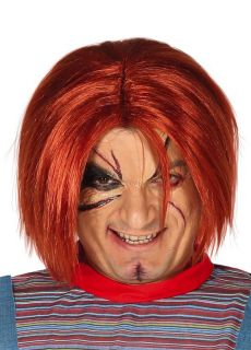 Peruka LALECZKA Z HORRORU peruka na Halloween ruda peruka peruka do kostiumu straszna peruka