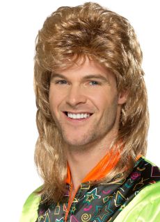 Peruka lata 80 MULLET ciemny blond peruka mullet peruka retro peruka disco peruka m�ska